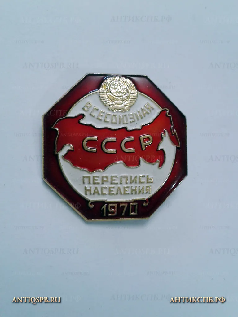 Значок "Всесоюзная перепись населения 1979" СССР Вт. пол. ХХ век №2190